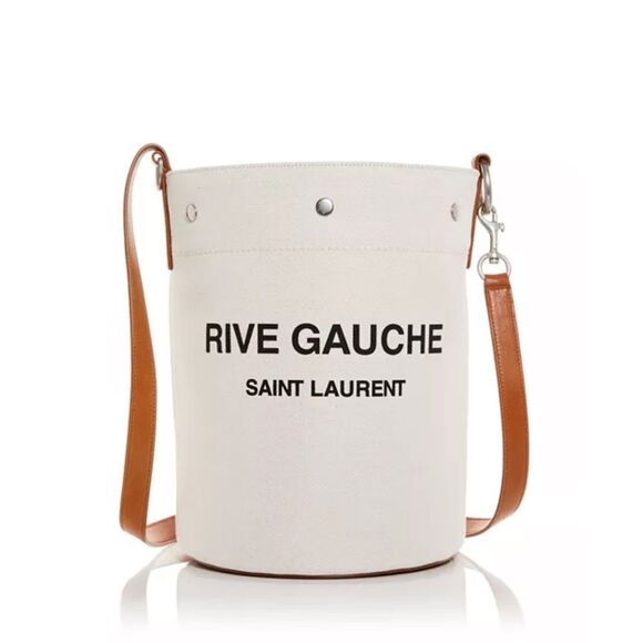 ✨ Saint Laurent Rive Gauche Linen Bucket Bag ✨ - Picture 1 of 15